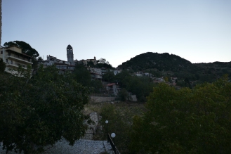 Looking at up Dimitsana from our hotel